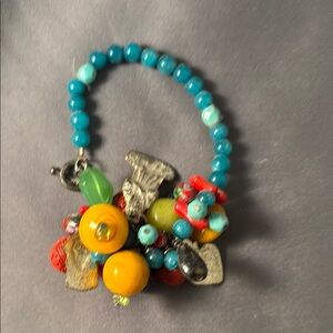 Colorful Beaded Bracelet with Charms